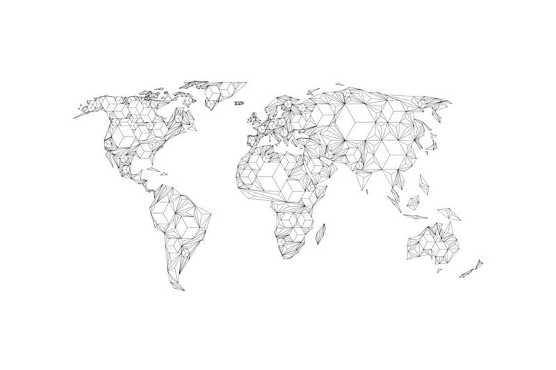 Fototapet XXL Map Of The World White Solids 550x270 - Artgeist sp. z o. o. - Tapeter vardagsrum - Fototapet - Kökstapeter - Tapeter sovrum & sovrumstapet