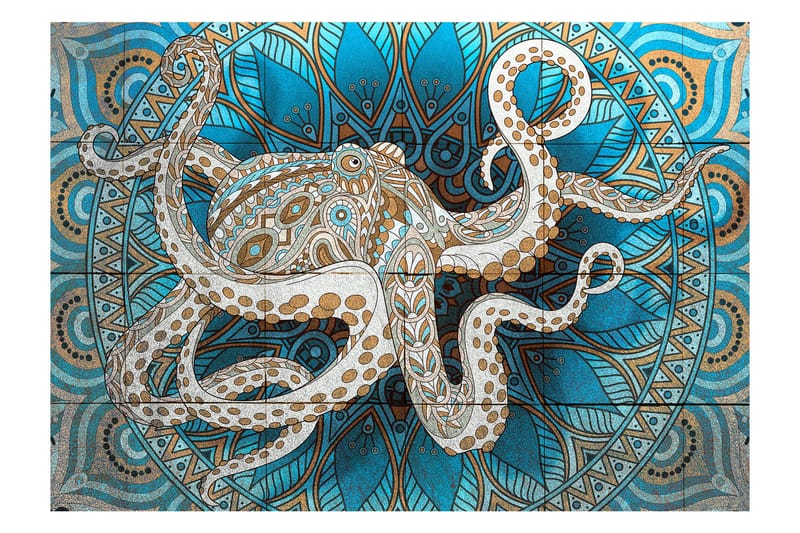 Fototapet Zen Octopus 100x70 - Artgeist sp. z o. o. - Tapeter vardagsrum - Fototapet - Kökstapeter - Tapeter sovrum & sovrumstapet