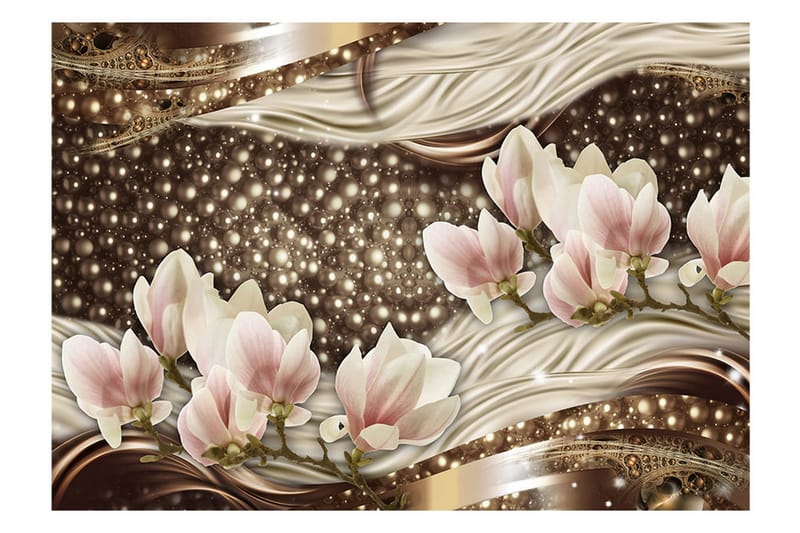 Fototapet Pearls And Magnolias 300x210 - Artgeist sp. z o. o. - Tapeter vardagsrum - Fototapet - Kökstapeter - Tapeter sovrum & sovrumstapet