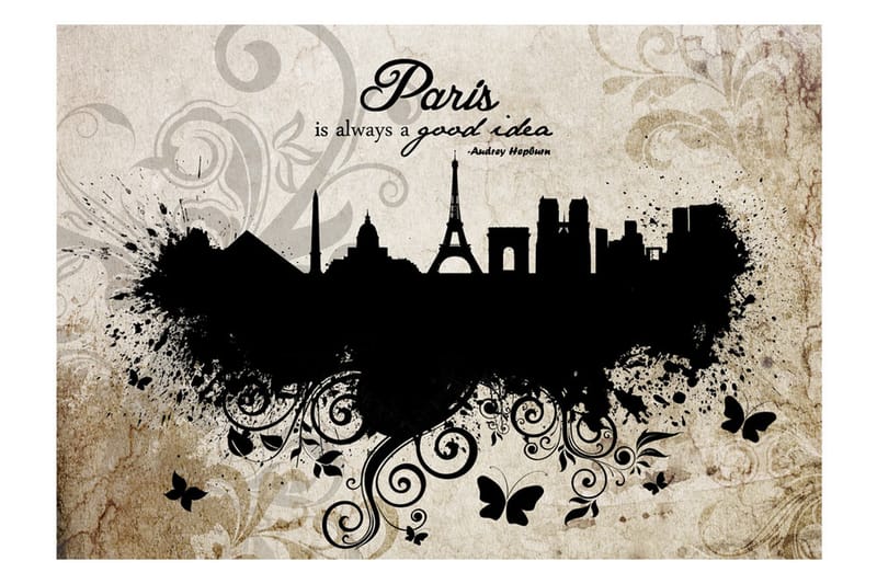 Fototapet Paris Is Always A Good Idea Vintage 250x175 - Artgeist sp. z o. o. - Tapeter vardagsrum - Fototapet - Kökstapeter - Tapeter sovrum & sovrumstapet