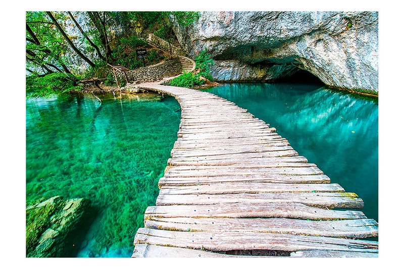 Fototapet Plitvice Lakes National Park Croatia 100x70 - Artgeist sp. z o. o. - Tapeter vardagsrum - Tapeter sovrum & sovrumstapet - Kökstapeter - Fototapet