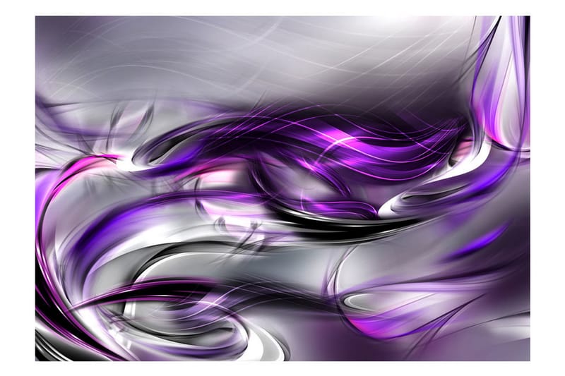 Fototapet Purple Swirls 250x175 - Artgeist sp. z o. o. - Tapeter vardagsrum - Fototapet - Kökstapeter - Tapeter sovrum & sovrumstapet