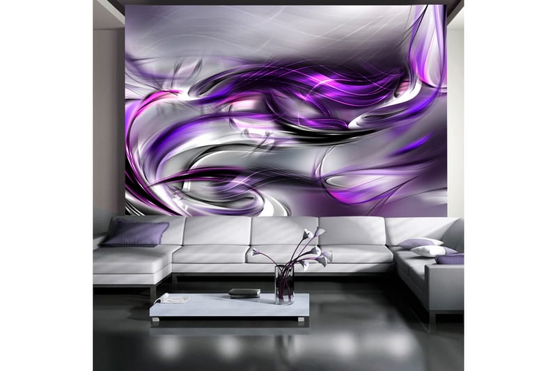 Fototapet Purple Swirls 250x175 - Artgeist sp. z o. o. - Tapeter vardagsrum - Fototapet - Kökstapeter - Tapeter sovrum & sovrumstapet