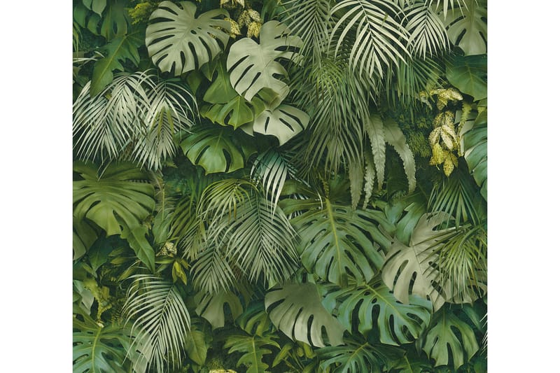 Jungle Tapet Grönery Ovävd Grön - AS Creation - Mönstrad tapet - Tapeter sovrum & sovrumstapet - Kökstapeter - Tapeter vardagsrum