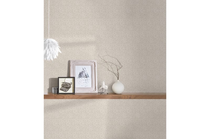 3D Tapet Di Seta Ovävd Beige - AS Creation - Inredning - Tapet - Mönstrad tapet
