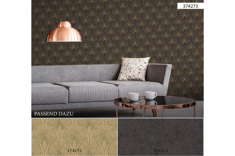 Art deco Tapet New Walls 50's Glam Ovävd - AS Creation - Inredning - Tapet - Mönstrad tapet