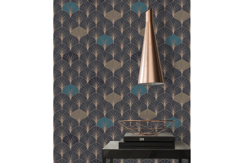 Art deco Tapet Pop Style Ovävd Guld - AS Creation - Inredning - Tapet - Mönstrad tapet