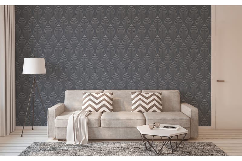 Art deco Tapet Pop Style Ovävd Svart - AS Creation - Inredning - Tapet - Mönstrad tapet