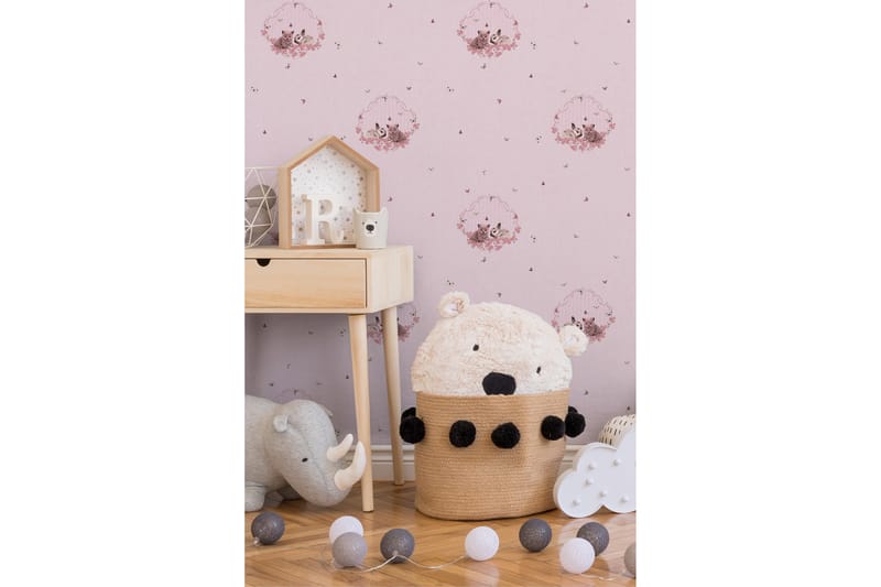 Barnrums Tapet Little Stars Ovävd Rosa - AS Creation - Inredning - Tapet - Mönstrad tapet
