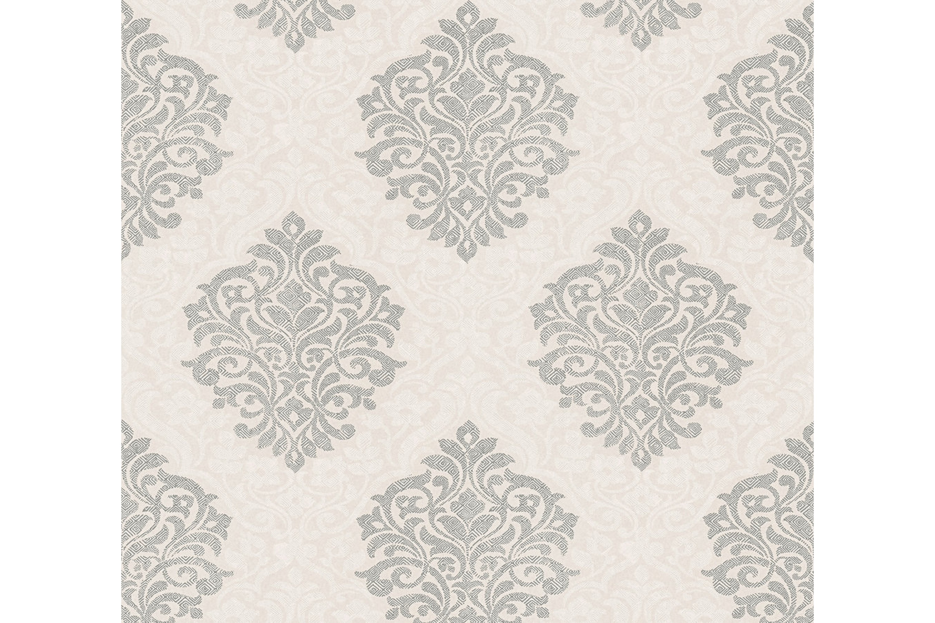 Barock Tapet Alpha Ovävd Beige Silver AS Creation