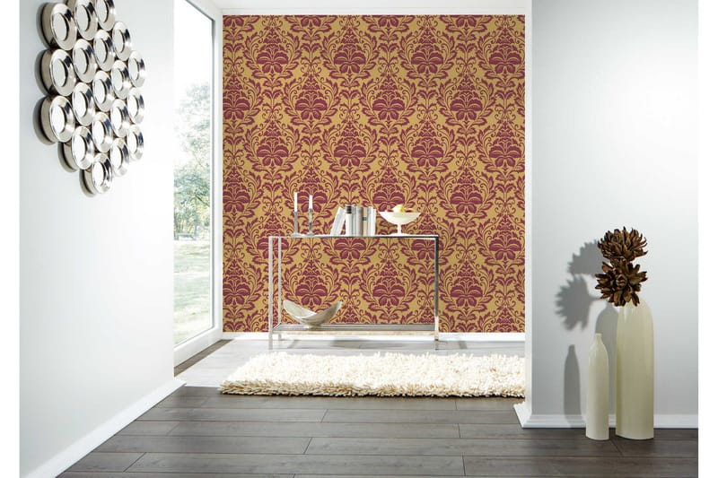 Barock Tapet Attractive Ovävd Guld Röd - AS Creation - Inredning - Tapet - Mönstrad tapet