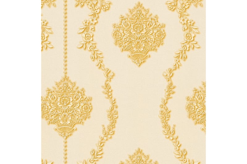 Barock Tapet Château Ovävd Gul Cream - AS Creation - Inredning - Tapet - Mönstrad tapet