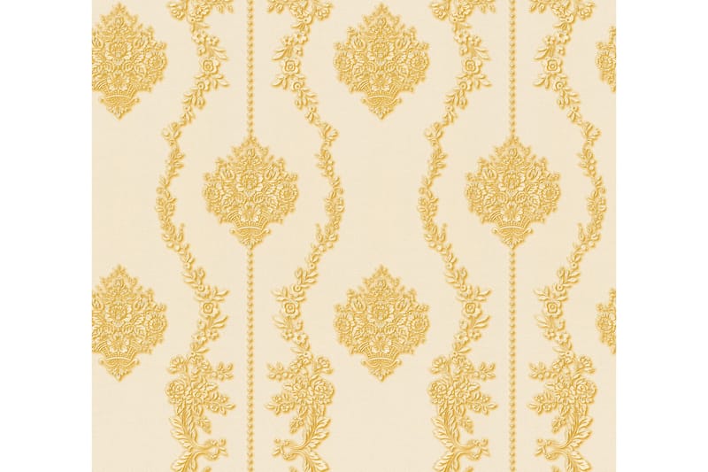 Barock Tapet Château Ovävd Gul Cream - AS Creation - Inredning - Tapet - Mönstrad tapet