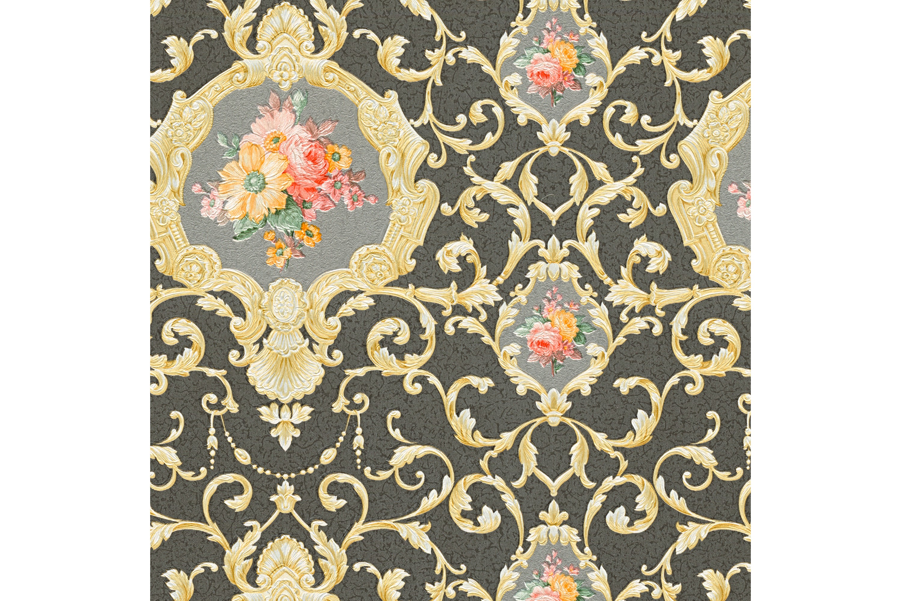 Barock Tapet Château Ovävd Guld AS Creation