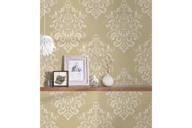 Barock Tapet Hermitage Ovävd Beige Guld - AS Creation - Inredning - Tapet - Mönstrad tapet