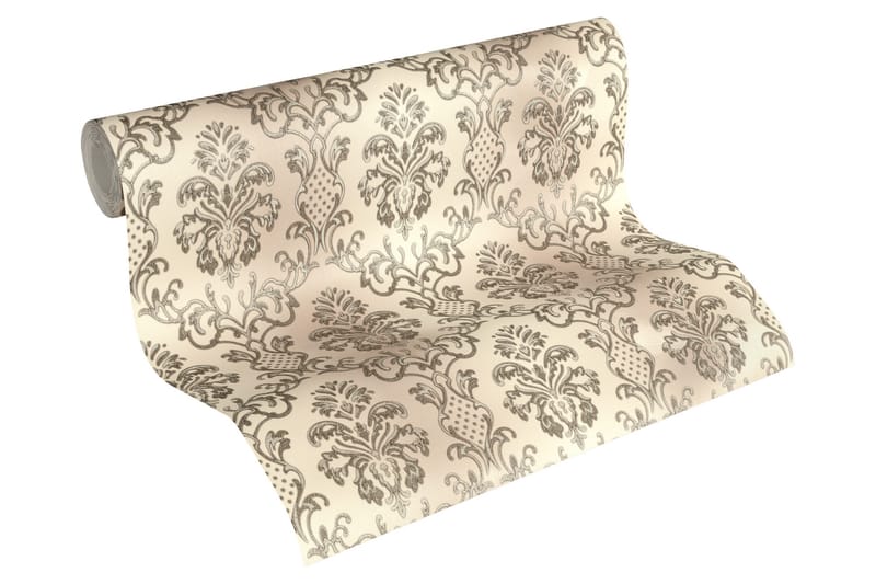 Barock Tapet Hermitage Ovävd Cream Svart - AS Creation - Inredning - Tapet - Mönstrad tapet