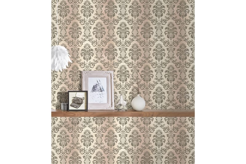 Barock Tapet Hermitage Ovävd Cream Svart - AS Creation - Inredning - Tapet - Mönstrad tapet