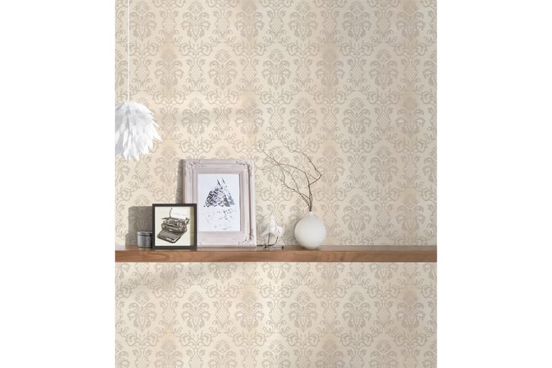 Barock Tapet Hermitage Ovävd Grå Cream - AS Creation - Inredning - Tapet - Mönstrad tapet