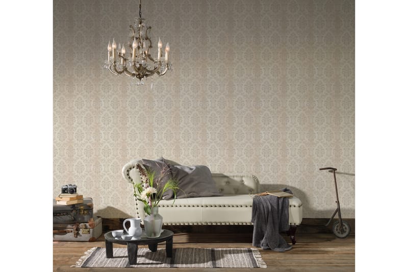 Barock Tapet Hermitage Ovävd Grå Cream - AS Creation - Inredning - Tapet - Mönstrad tapet
