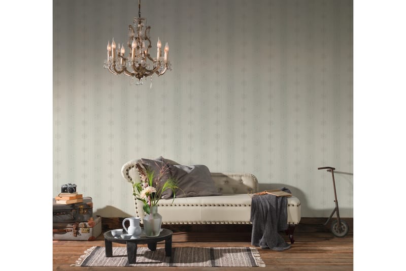 Barock Tapet Hermitage Ovävd Grå Vit - AS Creation - Inredning - Tapet - Mönstrad tapet