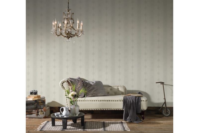 Barock Tapet Hermitage Ovävd Grå Vit - AS Creation - Inredning - Tapet - Mönstrad tapet