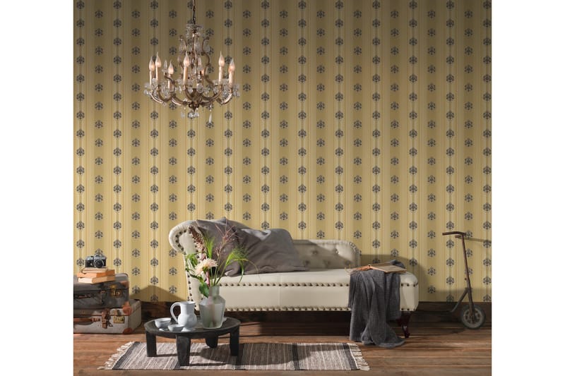 Barock Tapet Hermitage Ovävd Guld Svart - AS Creation - Inredning - Tapet - Mönstrad tapet