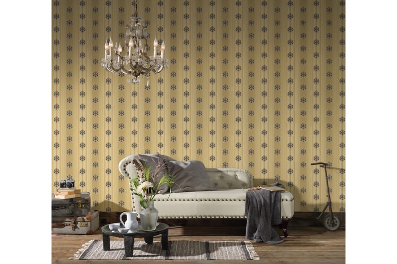 Barock Tapet Hermitage Ovävd Guld Svart - AS Creation - Inredning - Tapet - Mönstrad tapet