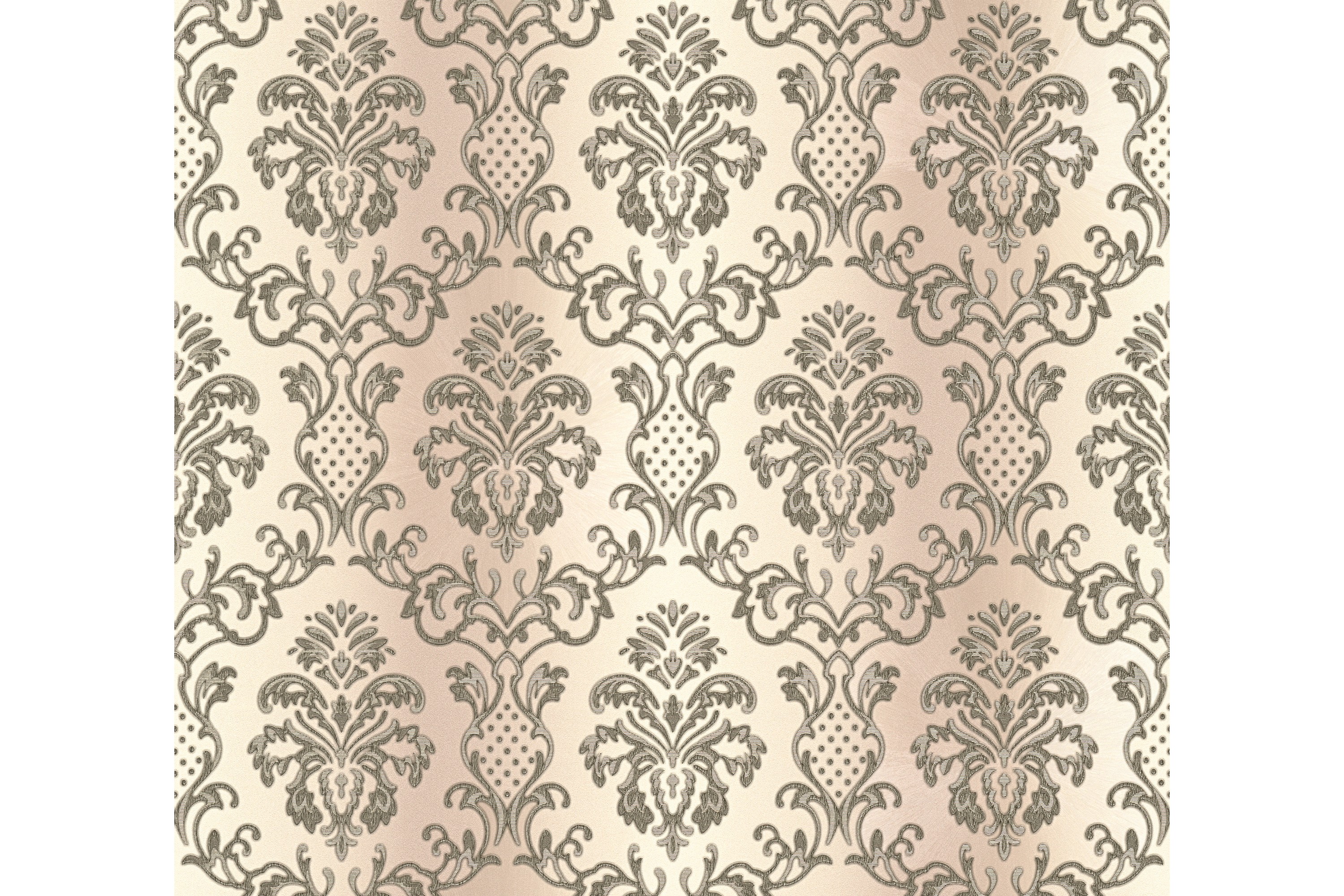 Barock Tapet Hermitage Ovävd Cream Svart AS Creation