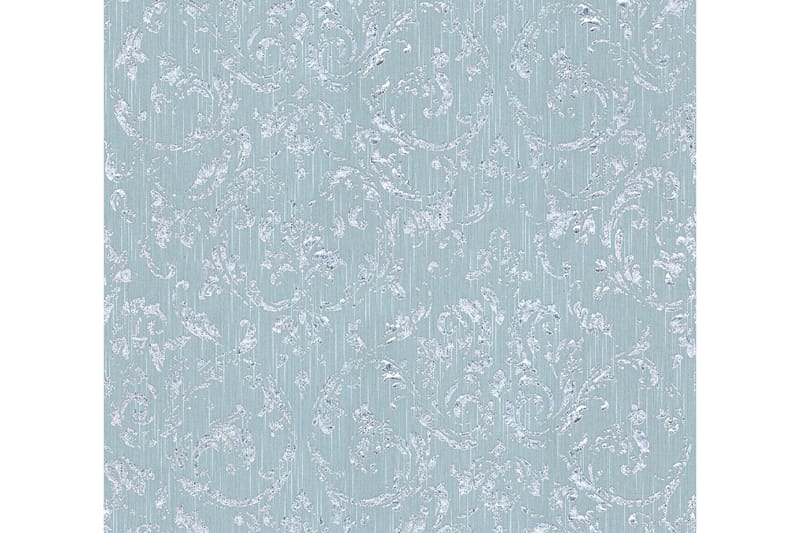 Barock Tapet Metallic Silk Ovävd Blå - AS Creation - Inredning - Tapet - Mönstrad tapet