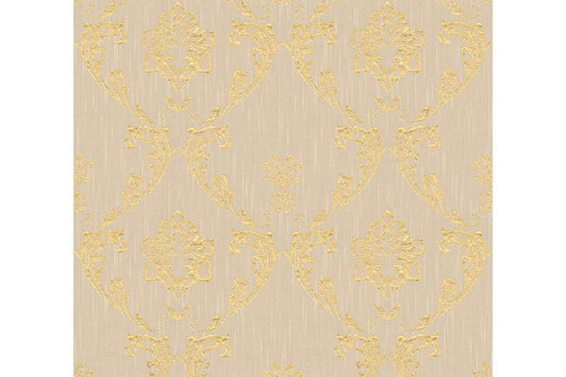 Barock Tapet Metallic Silk Ovävd Guld - AS Creation - Inredning - Tapet - Mönstrad tapet
