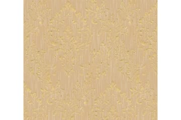 Barock Tapet Metallic Silk Ovävd Guld