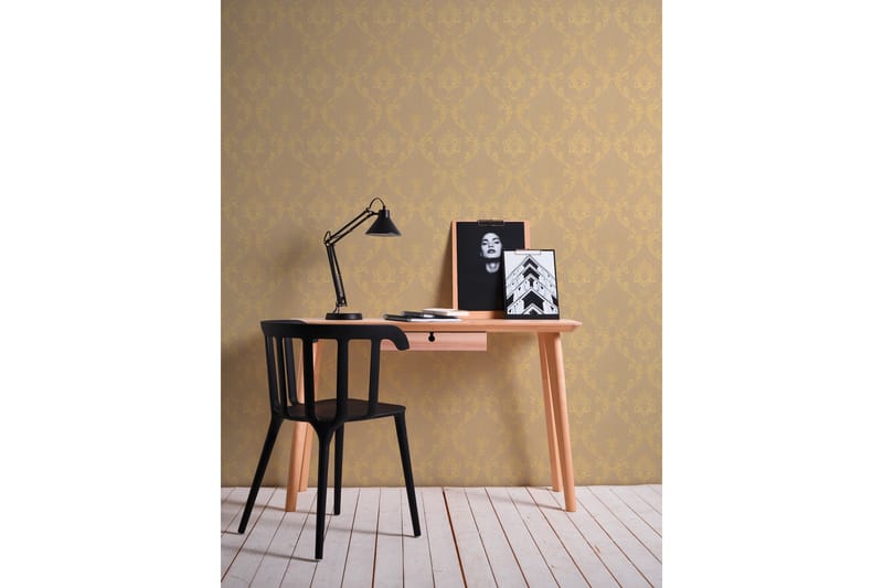 Barock Tapet Metallic Silk Ovävd Guld - AS Creation - Inredning - Tapet - Mönstrad tapet