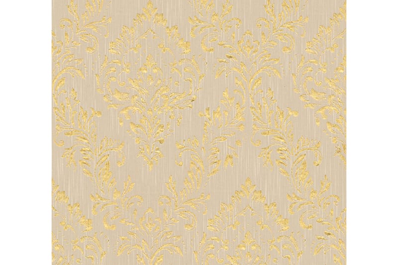 Barock Tapet Metallic Silk Ovävd Guld - AS Creation - Inredning - Tapet - Mönstrad tapet