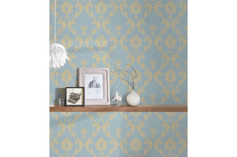 Barock Tapet Metallic Silk Ovävd Guld - AS Creation - Inredning - Tapet - Mönstrad tapet