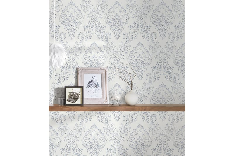 Barock Tapet Metallic Silk Ovävd Silver - AS Creation - Inredning - Tapet - Mönstrad tapet