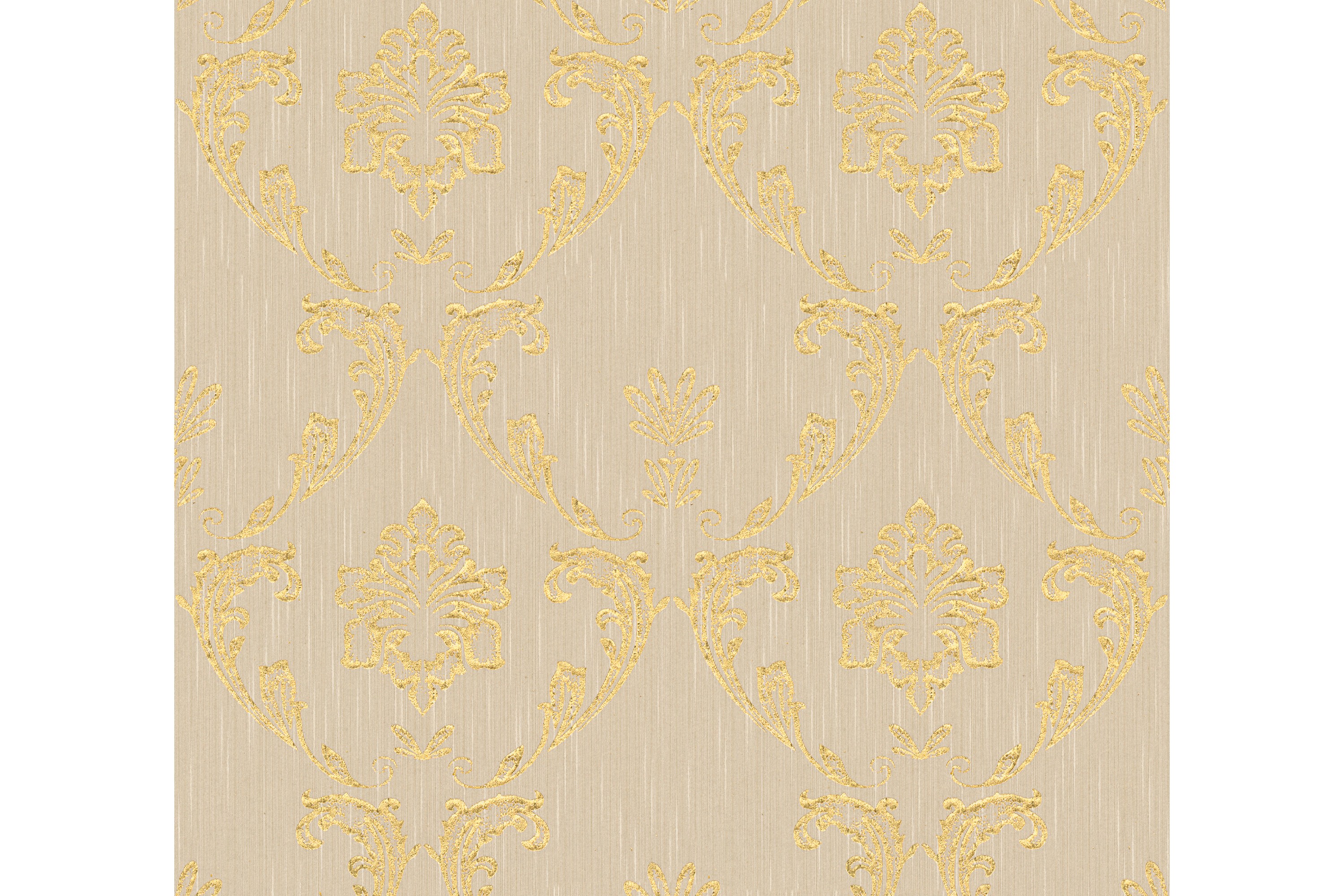 Barock Tapet Metallic Silk Ovävd Guld AS Creation