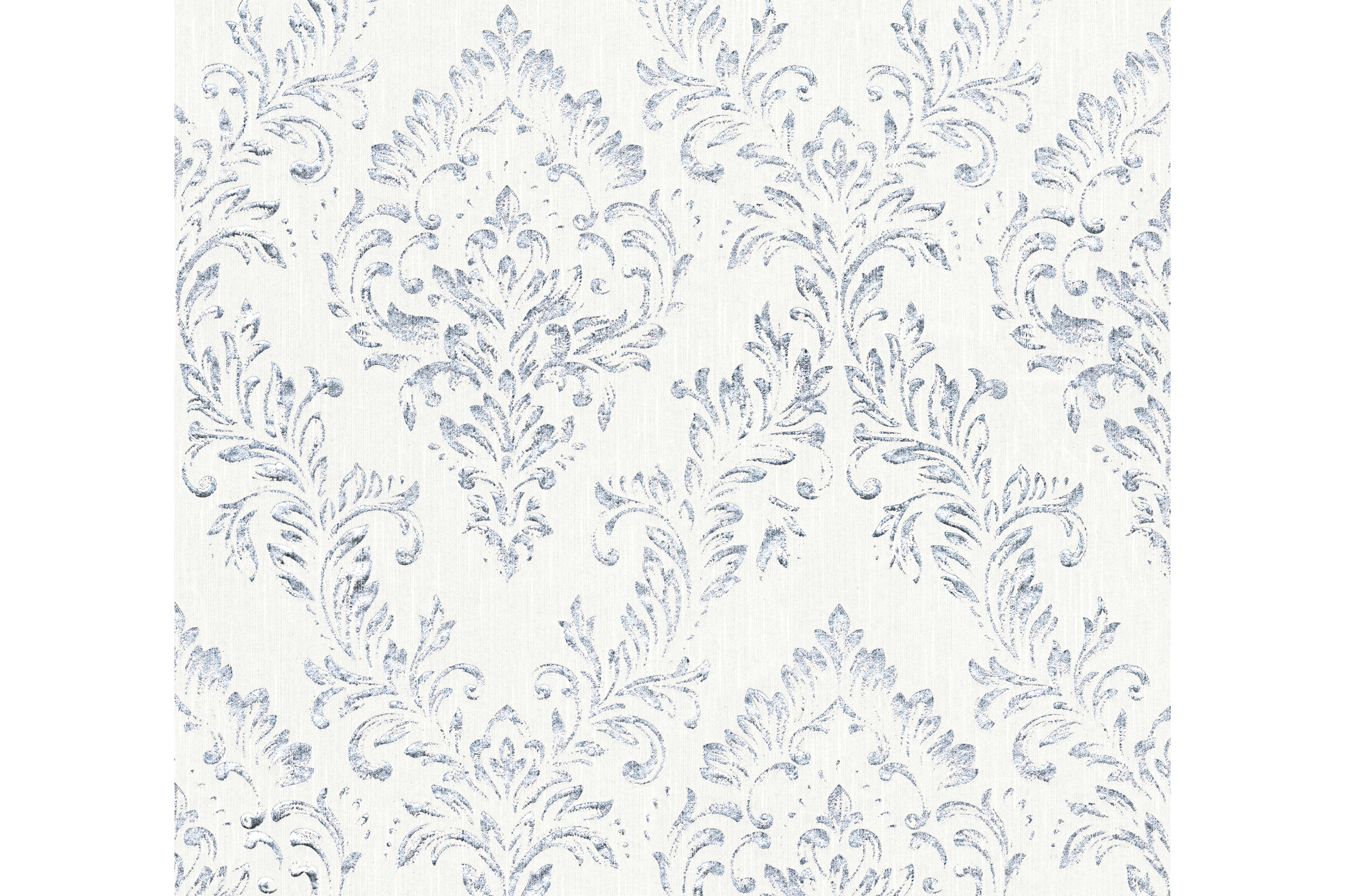 Barock Tapet Metallic Silk Ovävd Silver AS Creation