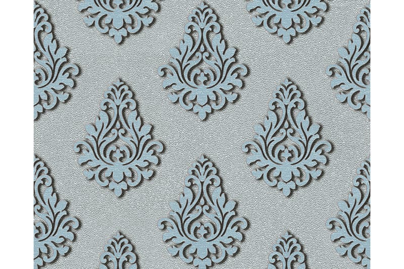 Barock Tapet Nobile Ovävd Blå Silver - AS Creation - Inredning - Tapet - Mönstrad tapet