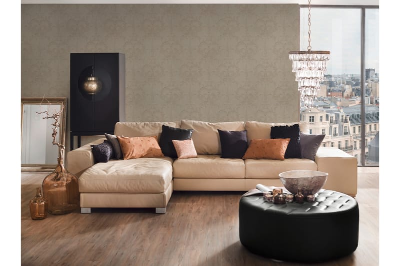 Barock Tapet Tessuto 2 Ovävd Brun Beige - AS Creation - Inredning - Tapet - Mönstrad tapet