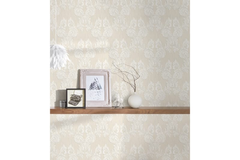 Barock Tapet Tessuto Ovävd Cream Beige - AS Creation - Mönstrad tapet - Tapeter vardagsrum - Kökstapeter - Tapeter sovrum & sovrumstapet