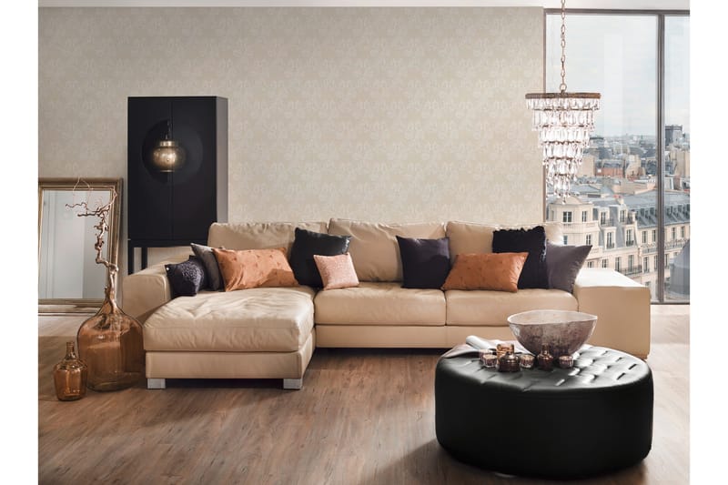Barock Tapet Tessuto Ovävd Cream Beige - AS Creation - Inredning - Tapet - Mönstrad tapet