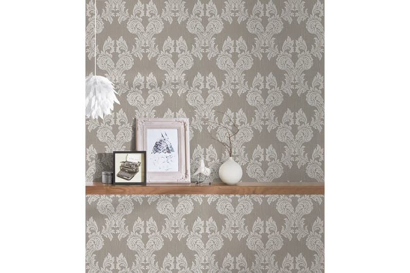 Barock Tapet Tessuto Ovävd Grå Beige - AS Creation - Inredning - Tapet - Mönstrad tapet