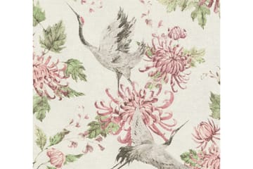 Bird Tapet Asian Fusion Ovävd Rosa Grön - AS Creation - Inredning - Tapet - Mönstrad tapet
