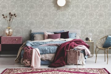 Blommig Tapet Asian Fusion Ovävd Vit - AS Creation - Inredning - Tapet - Mönstrad tapet
