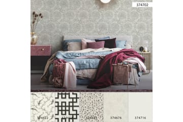 Blommig Tapet Asian Fusion Ovävd Vit - AS Creation - Inredning - Tapet - Mönstrad tapet