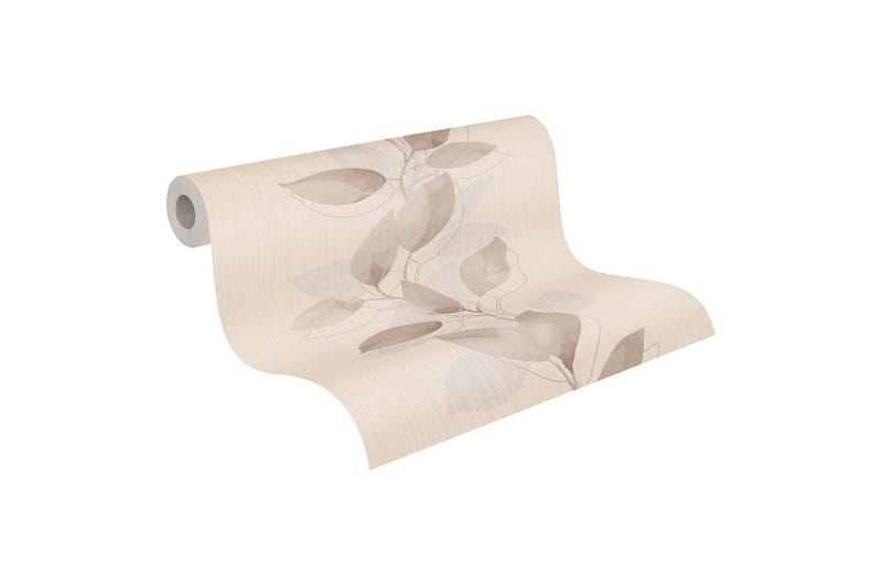 Blommig Tapet Attractive Ovävd Beige - AS Creation - Inredning - Tapet - Mönstrad tapet