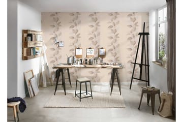 Blommig Tapet Attractive Ovävd Beige - AS Creation - Inredning - Tapet - Mönstrad tapet