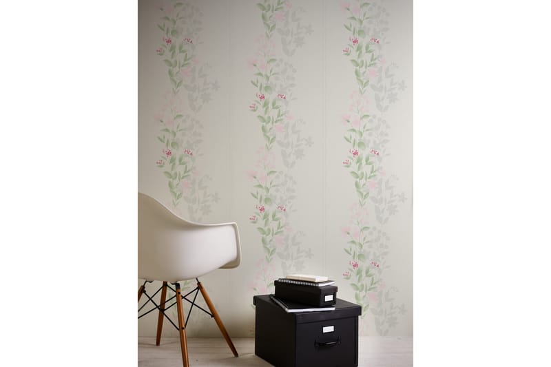 Blommig Tapet Blooming Ovävd Grön - AS Creation - Inredning - Tapet - Mönstrad tapet