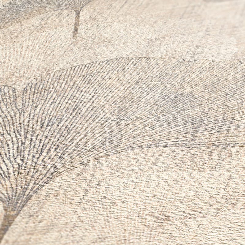 Blommig Tapet Cuba Ovävd Beige Metallic - AS Creation - Inredning - Tapet - Mönstrad tapet