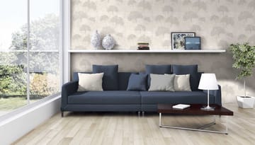 Blommig Tapet Cuba Ovävd Beige Metallic - AS Creation - Inredning - Tapet - Mönstrad tapet